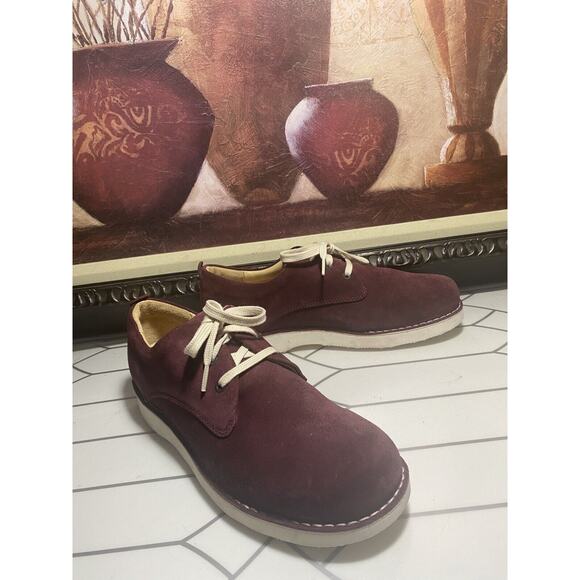 PRE-OWNED Samuel Hubbard Plum Buc Leather Shoes Men’s Sz 11M Plum Wine main image 11